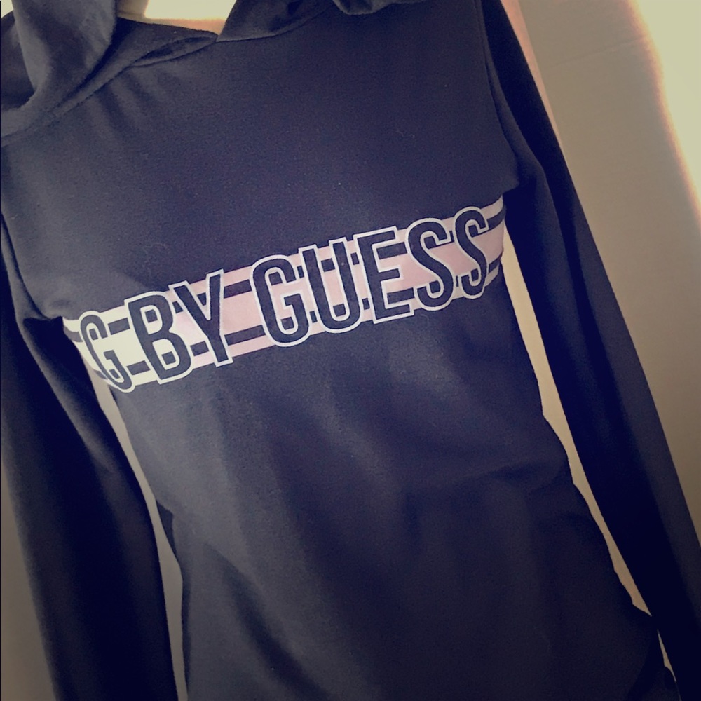G by Guess Black lightweight hoodie pullover.